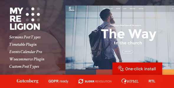 My Religion v1.2.2 - Dedicated Church WordPress Theme with Events, Sermons and Donations