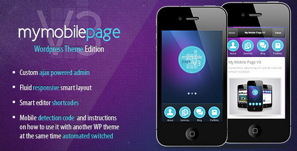 THEMEFOREST MY MOBILE PAGE V3 WORDPRESS THEME