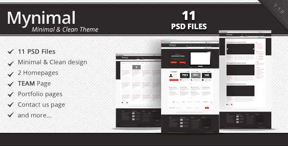 Mynimal - Themeforest Clean & Minimal Corporate PSD Theme