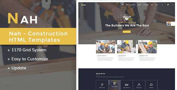 Nah Multipurpose Construction responsive HTML5 Template
