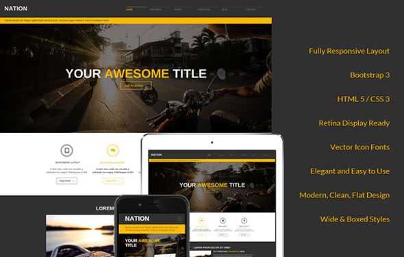 Nation - Creativemarket Responsive Bootstrap Theme