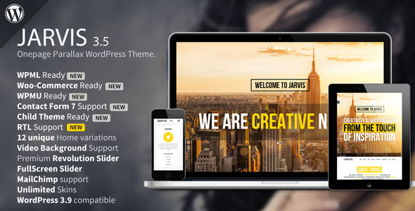 JARVIS V3.6 - ONEPAGE PARALLAX WORDPRESS THEME