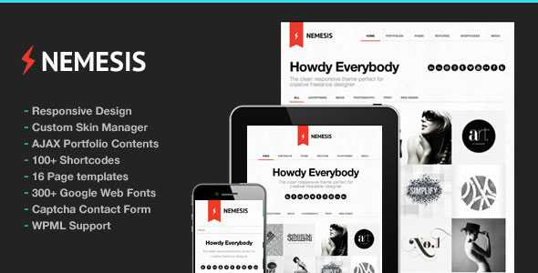 Nemesis - Themeforest Clean Design For Creative Designer