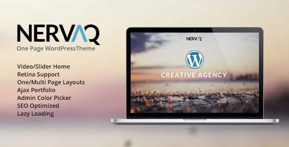 Nervaq v1.1.0 - Responsive One Page WordPress Theme