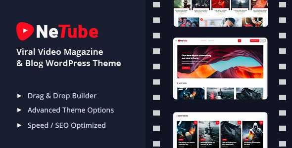 Netube v1.0.2 - Viral Video Blog / Magazine WordPress Theme