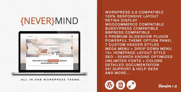 Nevermind - Themeforest Multi Purpose Wordpress Theme