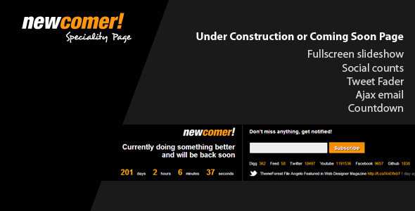 New Comer v2.2 - Under Construction & Coming Soon