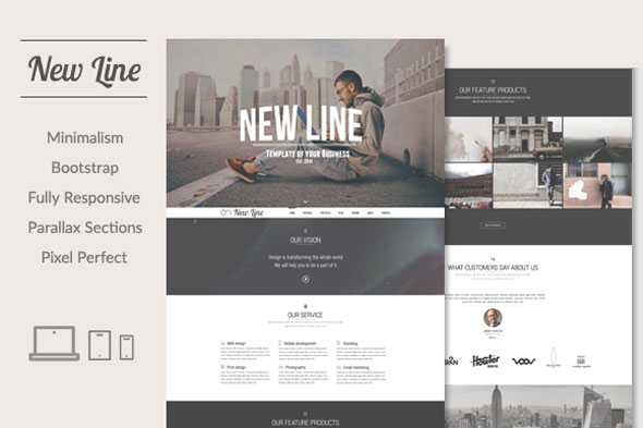 New Line - Minimalism HTML template