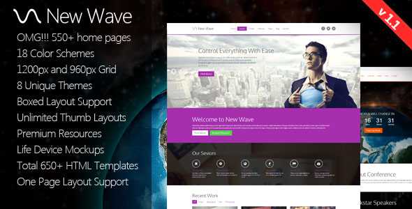 New Wave - 8 in 1 Massive Multipurpose HTML Template