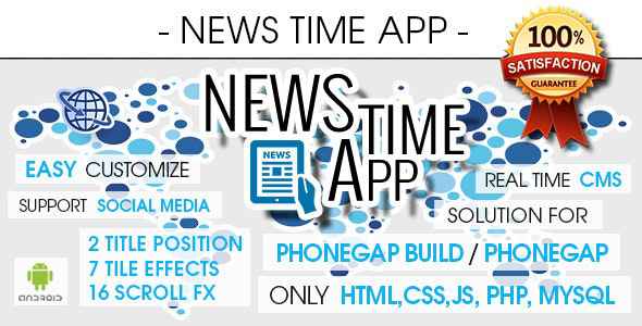 News Time App With CMS v1.0.4 - Android [ AdMob & Push Notifications ]