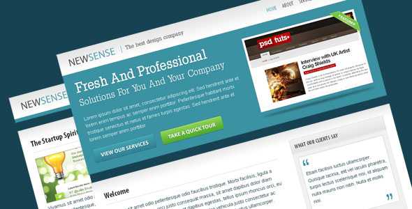 NewSense - Themeforest Simple And Clean Business WebSite