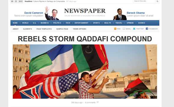 Newspaper - ThemeJunkie Wordpress Template