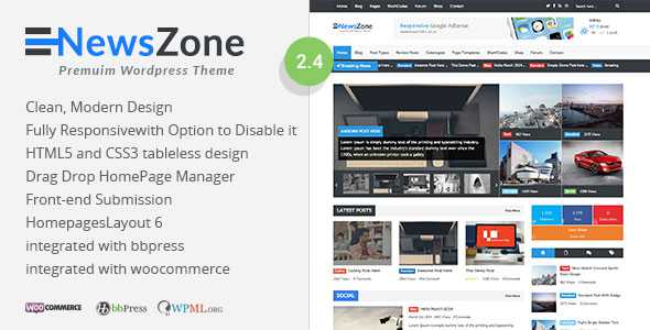 NewsZone v2.4.7 - Responsive & Retina WordPress Magazine