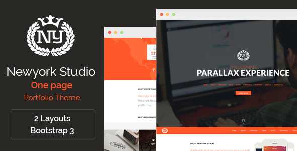 Newyork Studio - One Page Parallax PSD