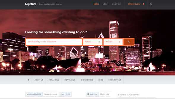 Nightlife - Templatic Wordpress Theme