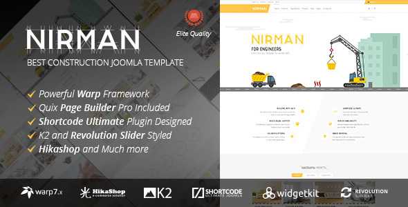 Nirman v1.1.5 - Professional Construction Joomla Template