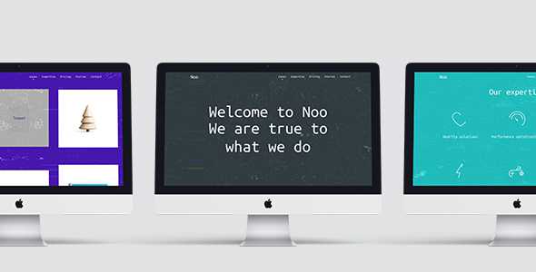 Noo – Glitchy Experimental One-Page Template