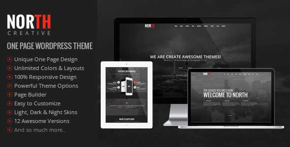 North - One Page Parallax WordPress Theme