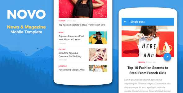 Novo - News & Magazine Mobile Template