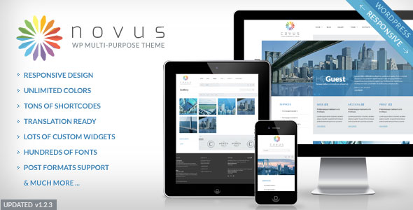 NOVUS MULTIPURPOSE CORPORATE THEMEFOREST WP THEME