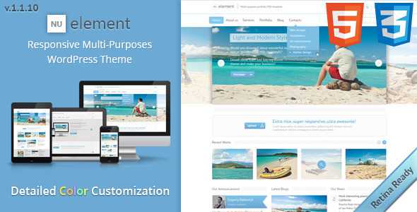 NuElement - Themeforest Responsive Multi-Purposes WP Theme