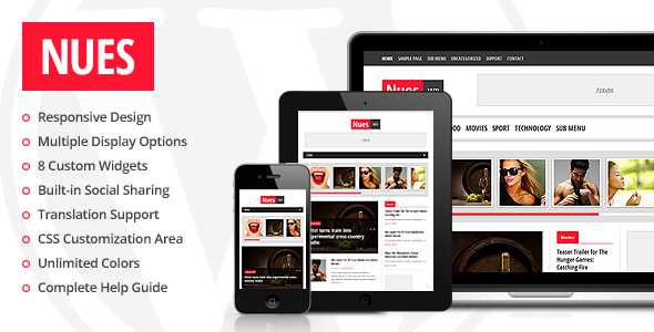Nues Themeforest Magazine Wordpress Theme