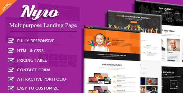 Nyro - Multipurpose Landing Page
