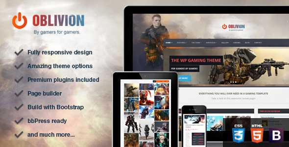 Oblivion - Themeforest The Ultimate Multi-Purpose Gaming Theme