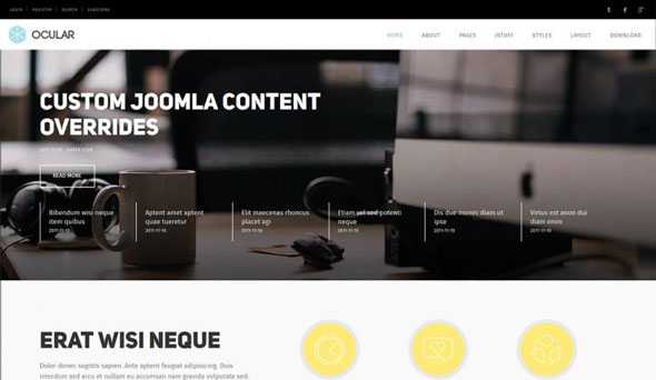 Ocular - JoomlaXTC Minimalist Joomla Template