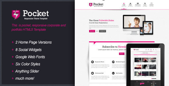 Pocket - Themeforest Responsive HTML5 Theme