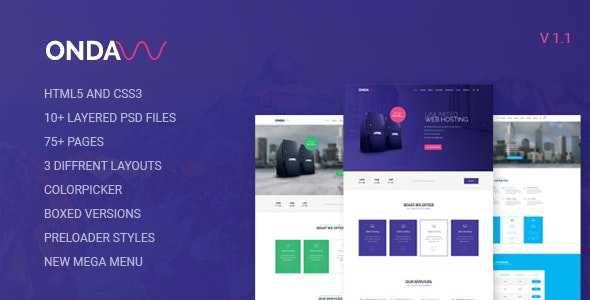Onda v1.1 - Web Hosting, Responsive HTML5 Template