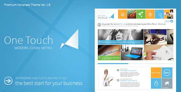 One Touch v2.5.5 - Multifunctional Metro Stylish Theme
