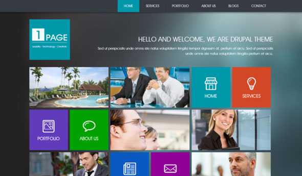 OnePage - Creativemarket Drupal Template