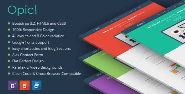 Opic! Flat One Page Responsive Template