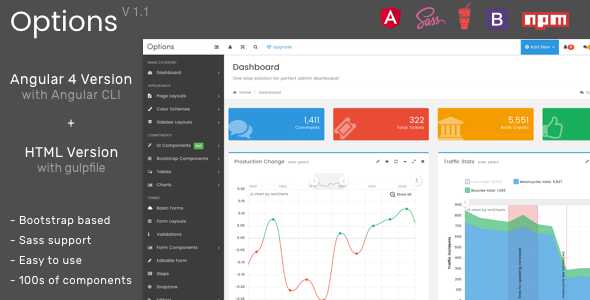 Options Admin v1.1 - Responsive Web Application UI Kit
