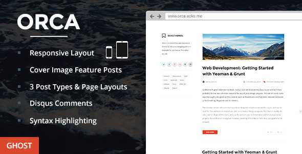 Orca - Themeforest Responsive Ghost Theme