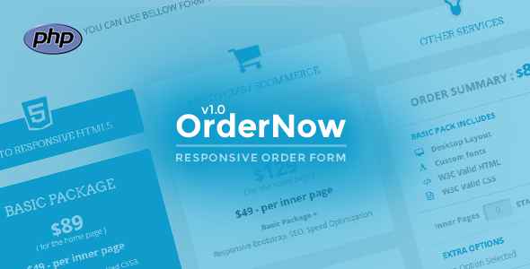 OrderNow - Responsive PHP Order Form