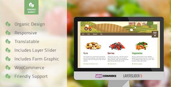 Organic Market - Themeforest Friendly Ecommerce WP