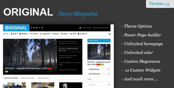 Original v1.5 - Responsive Magazine WordPress Theme