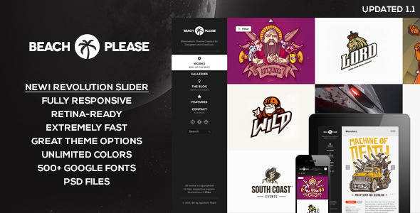 BEACH PLEASE - THEMEFOREST RESPONSIVE PORTFOLIO WP THEME