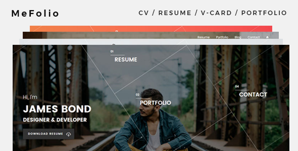 MEFOLIO V1.0 - RESUME WORDPRESS THEME
