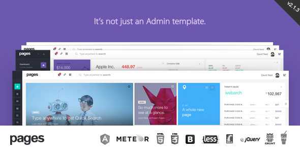 Pages v1.1.0 - Responsive Admin Dashboard Template