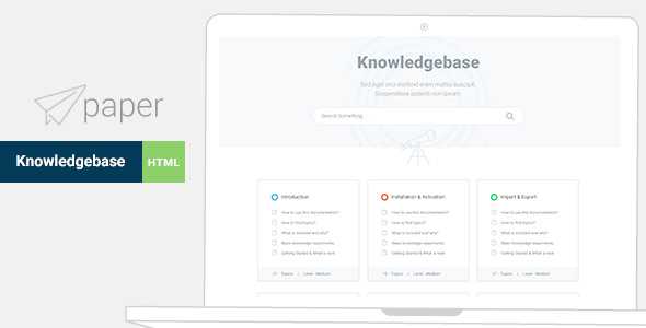 Paper v1.0 - knowledge base Bootstrap4 HTML Template