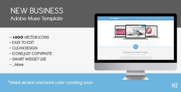 Parallax New Busines - Muse Template