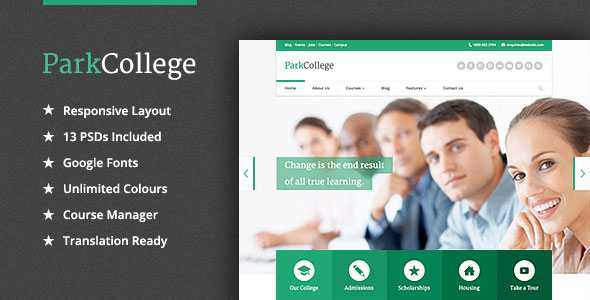 ParkCollege v1.5.2 - Education Responsive WP Theme