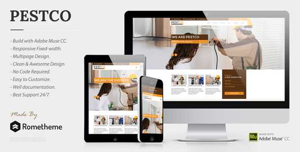 Pestco - Pest Control Services Muse Templates
