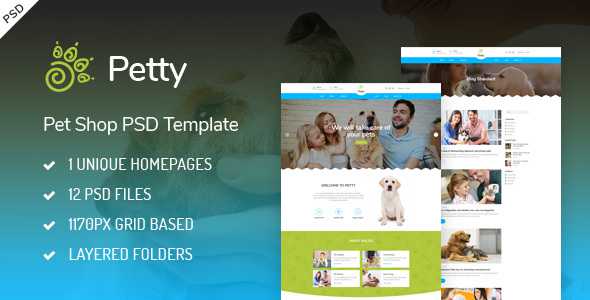 Pet Shop - PSD Template