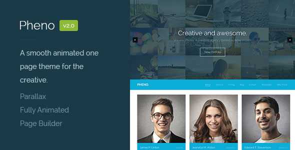 Pheno - Themeforest One Page Parallax WordPress Theme