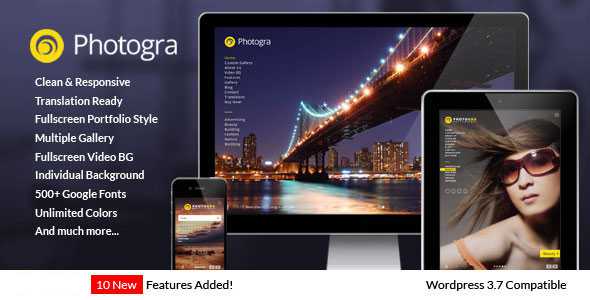 Photogra - Themeforest Fullscreen Responsive WP Theme