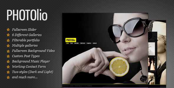 Photolio - Themeforest Photography/Portfolio Wordpress Theme